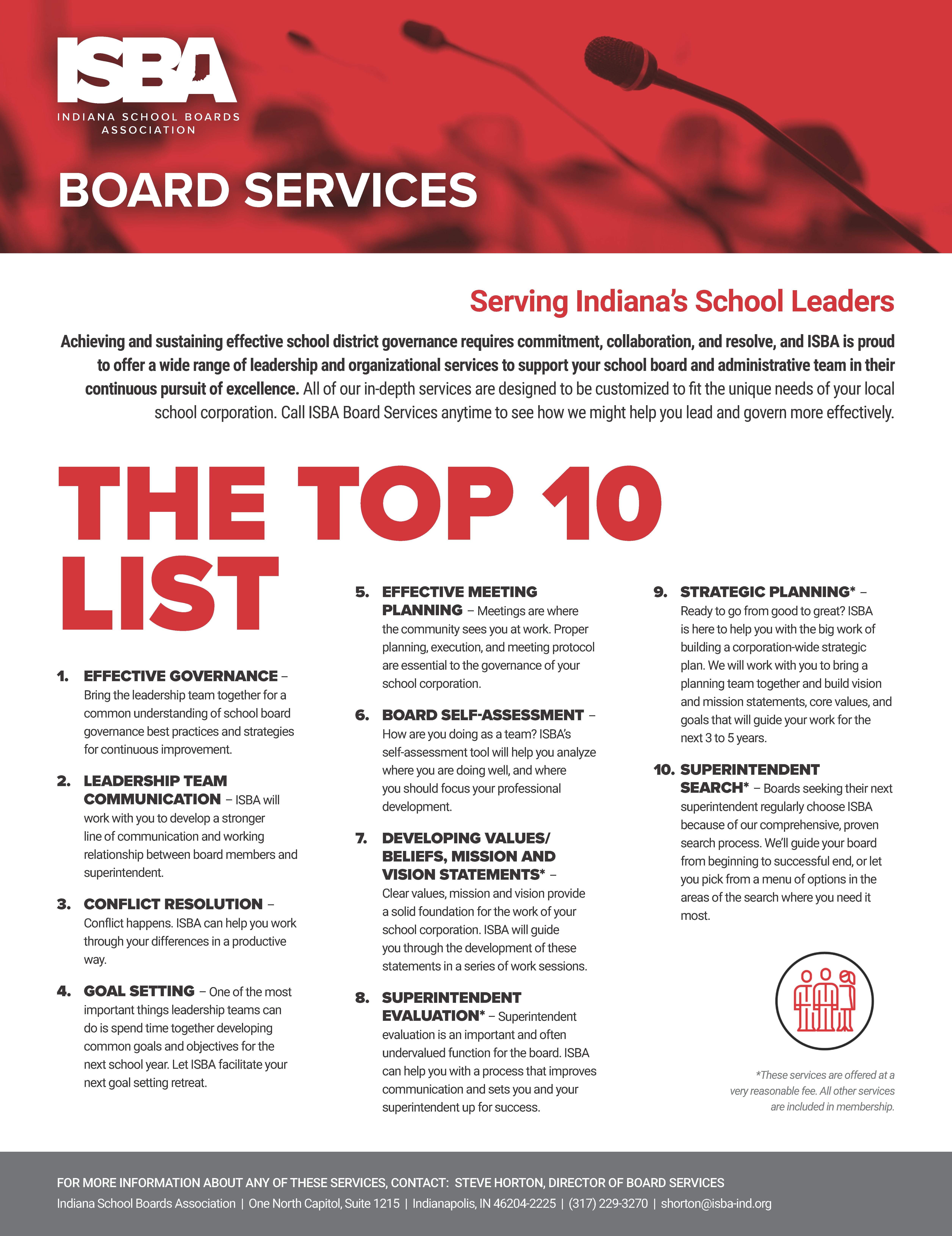 Top 10 ISBA Board Services Flyer (PDF)
